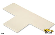 Mighty Line 3 in Wide Solid WHITE T, Pack of 100, Floor Tape & Floor Marking