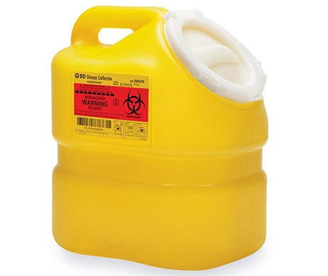 BD Chemotherapy Sharps Collectors, 3 Gallon Chemotherapy, 10½" x 7.55" x 11.93", 12/cs&nbsp; &nbsp; <Strong style="color:red">Max weekly quantity allowed: 15</Strong>