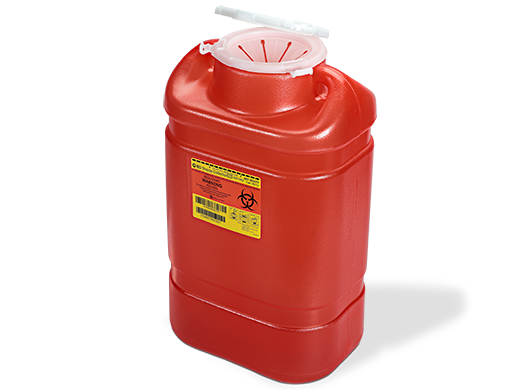 BD Multi-use One-piece Sharps Collectors, 5 Gallon, X-Large, Large Funnel, 8/cs (9 cs/plt)