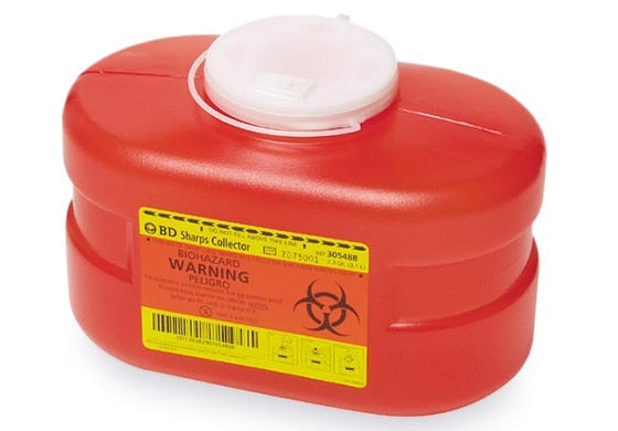 BD Multi-use One-piece Sharps Collectors, 3.3 Qt, Small, Red, 24/cs (15 cs/plt)