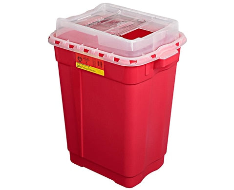 BD Extra Large Sharps Collectors, 19 Gal, Slide Top, Red, 5/cs
