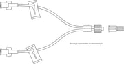 BD Q-syte™ Luer Access Split Septum: Acacia Extension Set, BD Qsyte™ Luer Access Split-Septum, 15cm (6") Small Bore Bi-Extension Set, Spin Nut, 50/cs