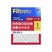 Filtrete KSG-FIL-1057 Allergen Defense Pleated Air Filter, MPR 1000, MERV 11, 20 x 25 x 1 in, 2 Pack