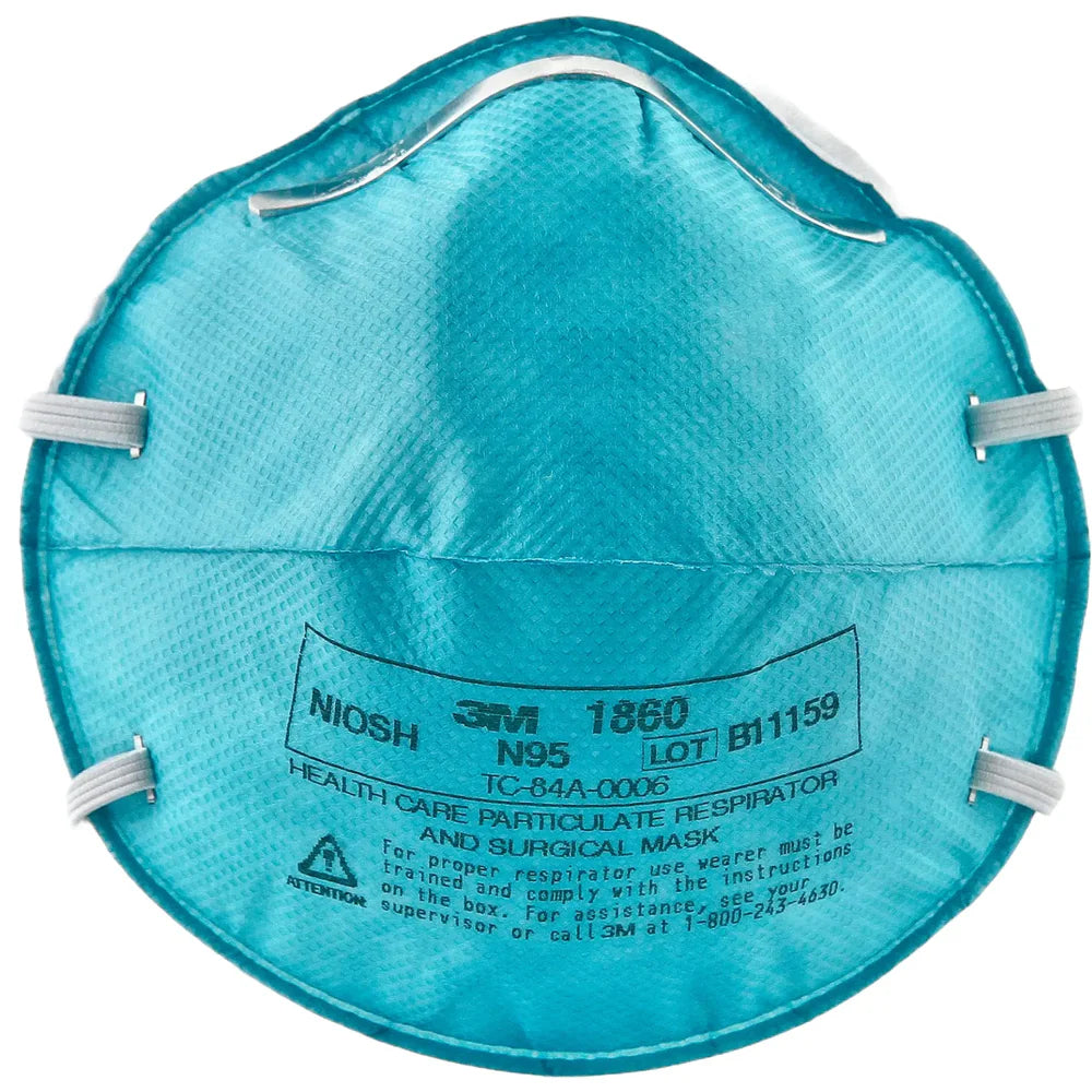 3M™ Health Care Particulate Respirator and Surgical Mask 1860 (N95) Case of 120 Masks