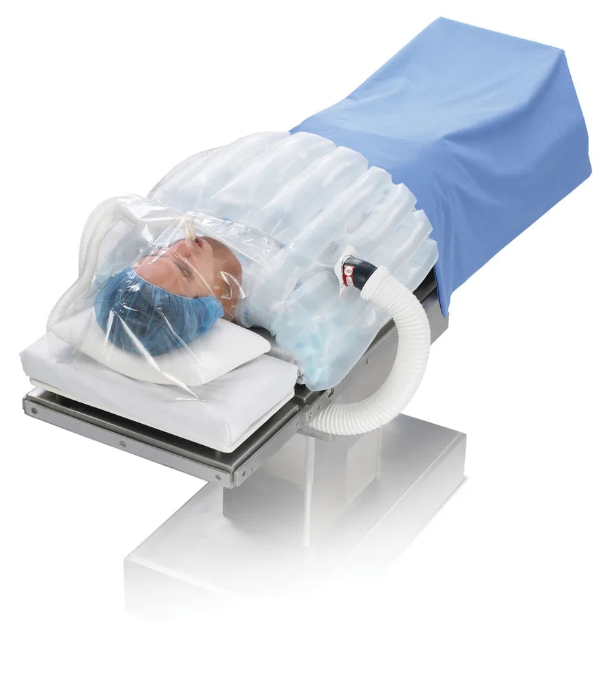 Bair Hugger™ dual port torso warming blanket. Two resealable hose ports, clear head drape (3M / Solventum 54200)
