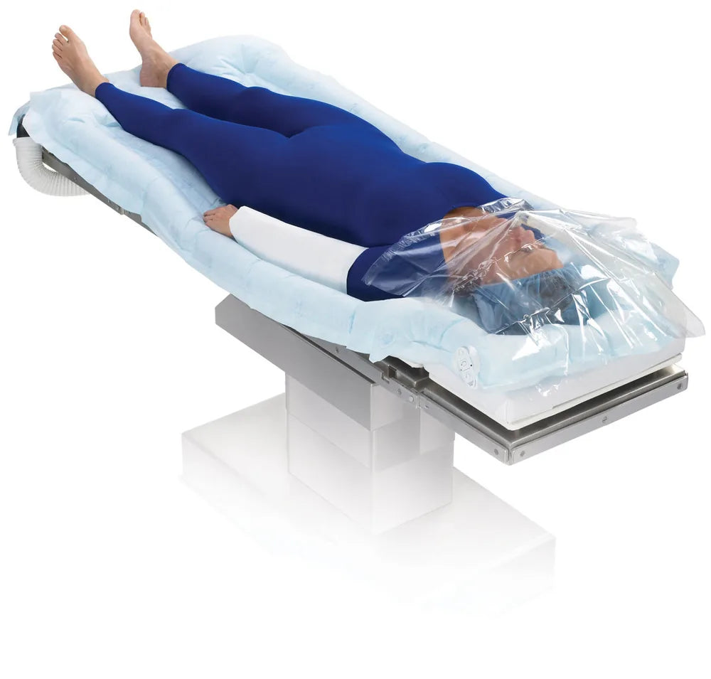 Bair Hugger™ full access underbody warming blanket. Two resealable hose ports, clear head drape (3M / Solventum 63501)
