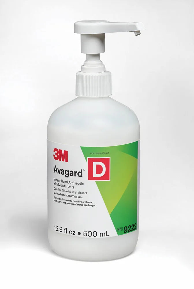 Avagard™ D Instant Hand Antiseptic w/ Moisturizers, 500 mL pump bottle (3M / Solventum 9222)