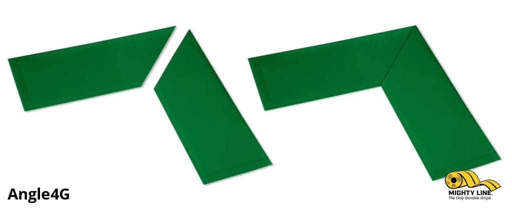 Mighty Line 4 in Wide Solid GREEN 10 in Long Angle, Pack of 25