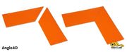 Mighty Line 4 in Wide Solid ORANGE 10 in Long Angle, Pack of 25