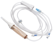 BD Carefusion Infusion Disposables: Gravity Set, Includes: Check Valve, Roller Clamp, (2) SmartSite Needle-Free Valves 4", 78" from Fixed Male Luer Lock, 10 drops/L, 104", 23 ml PV, Sterile, 100/cs