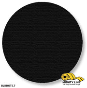Mighty Line 5.7 in BLACK Solid DOT, Pack of 100, Floor Marking