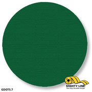 Mighty Line 5.7 in GREEN Solid DOT, Pack of 100, Floor Marking