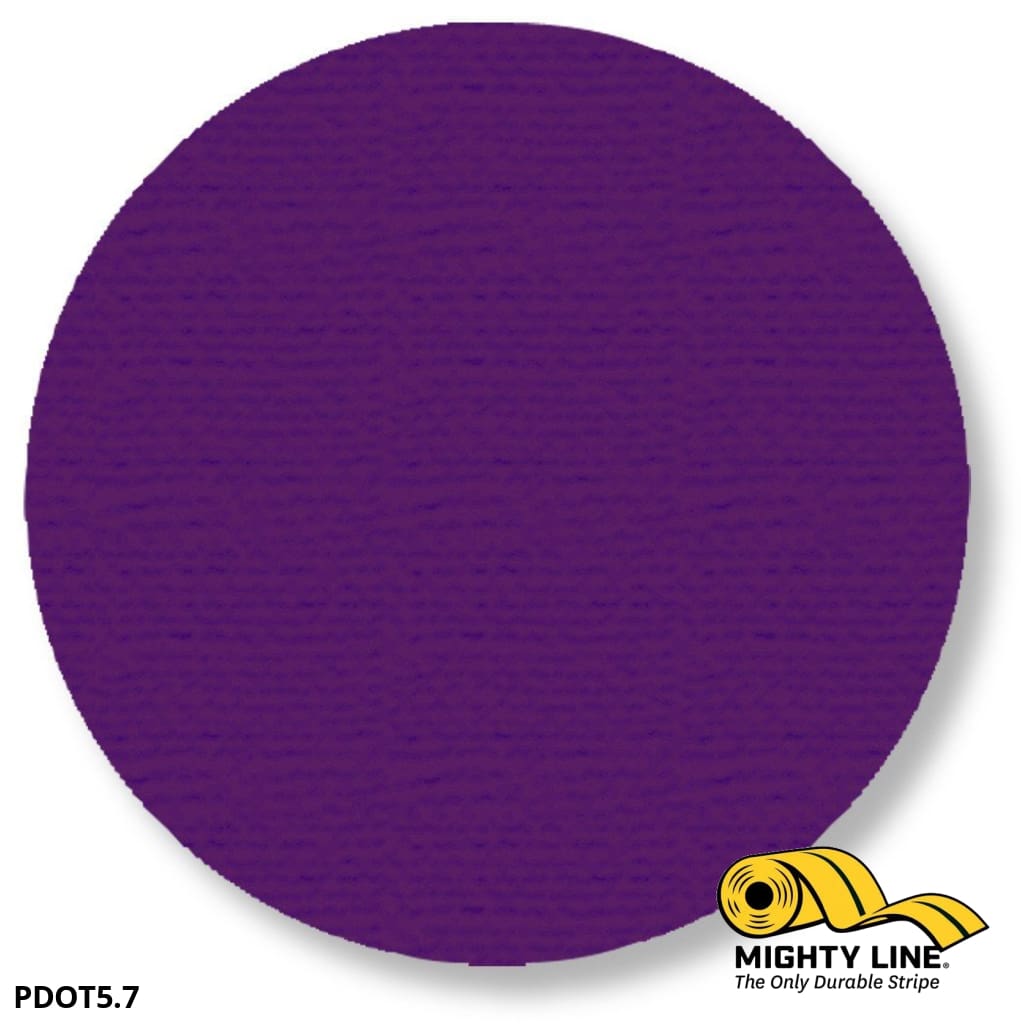 Mighty Line 5.7 in PURPLE Solid DOT, Pack of 100, Floor Marking