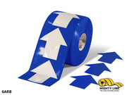 Mighty Line 5.5 in Blue Arrow Floor Tape Roll