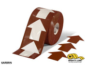 Mighty Line 5.5 in Brown Arrow Floor Tape Roll, 200 Arrows