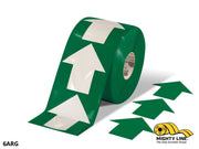 Mighty Line 5.5 in Green Arrow Floor Tape Roll, 200 Arrows