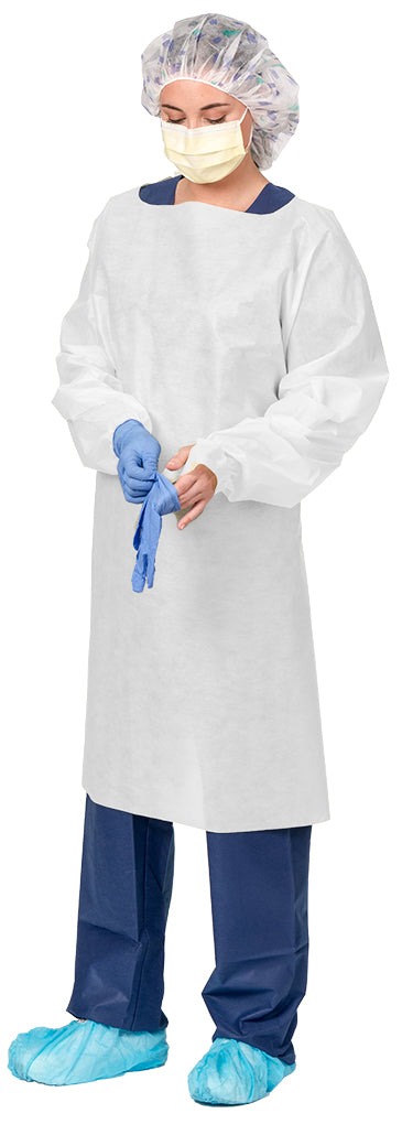 Aspen Surgical 51194FC Isolation Gowns, SMS, AAMI Level 2, Over the Head Gown, Full Coverage, Yellow, 2XL, 10/bg, 10bg/cs