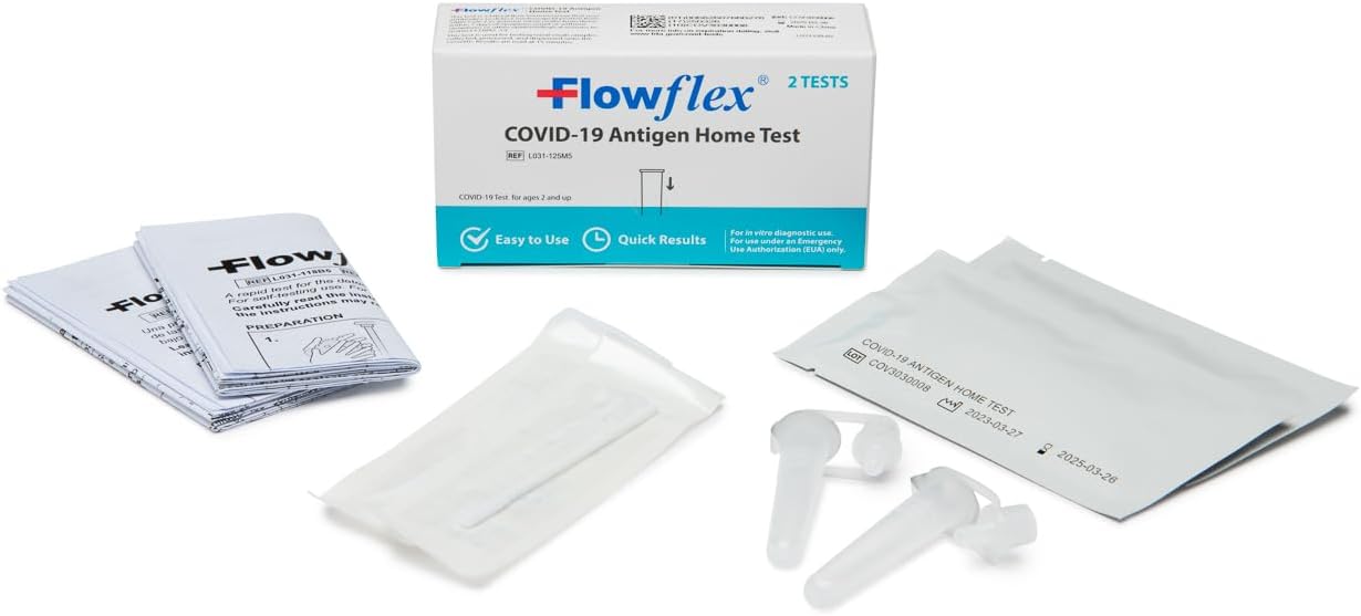 Flowflex COVID-19 Antigen Home Test (2 Tests / Kit) Case of 216 Kits