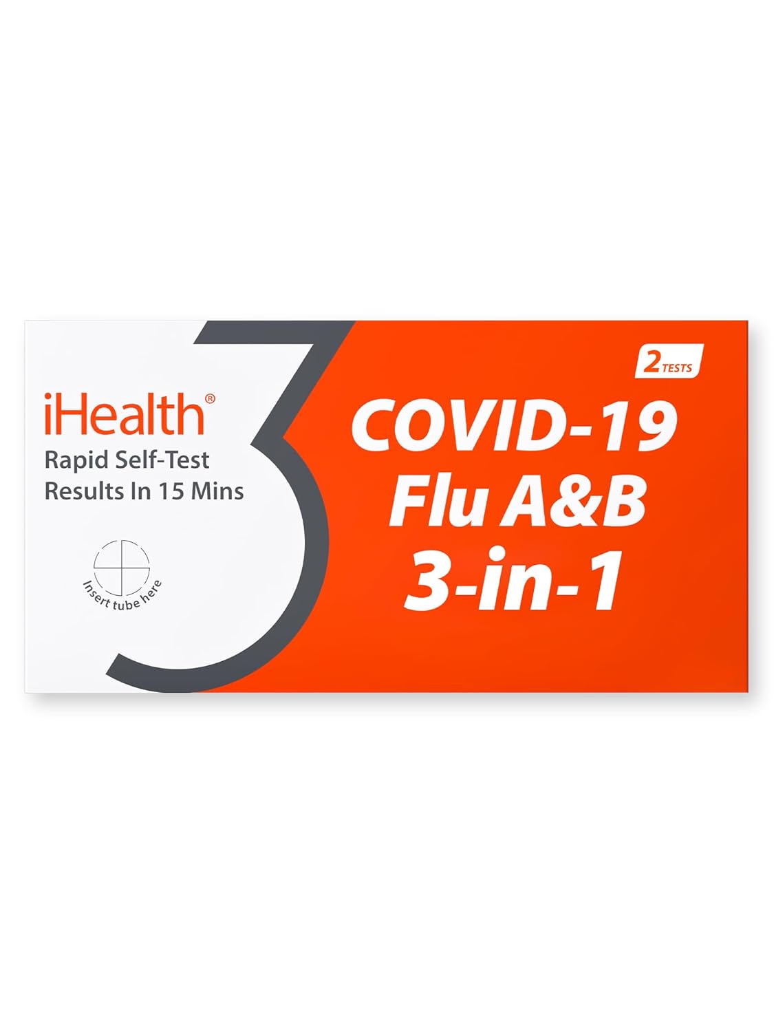 iHealth® COVID-19 / Flu A&B Antigen Self-Test at Home (2 Tests / Kit) Case of 48 Kits