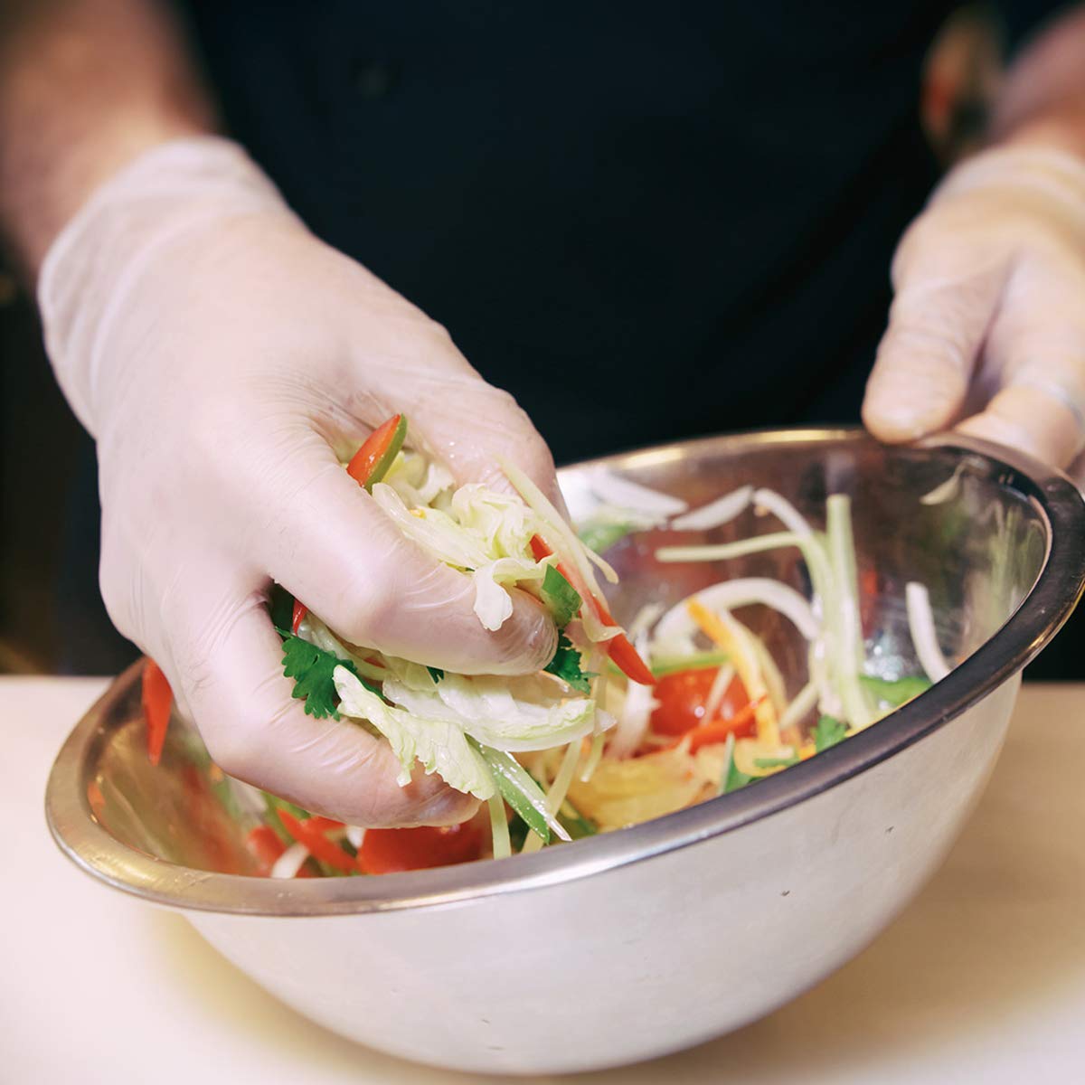 Intco Basic Clear Vinyl Exam Gloves (3-mil) Case of 10 boxes