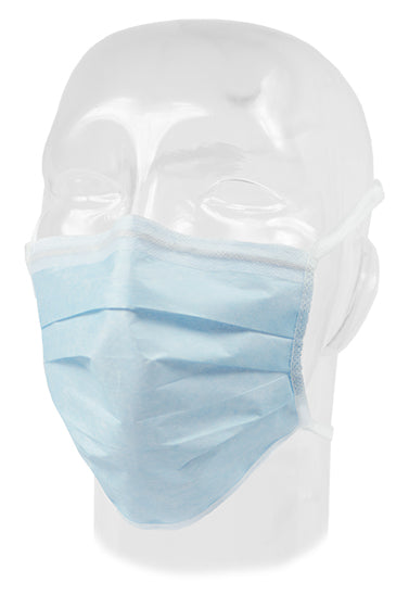 Aspen Surgical 65-3112 Mask, Surgical, Comfort-Plus, w/ Stretch Knit Ties, Blue ASTM Level 1, Non-Sterile, 50/bx