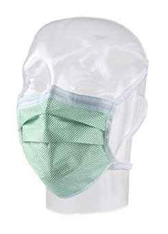 Aspen Surgical 65-3122 Mask, Surgical, Comfort-Plus, with Stretch Knit Ties, Green, ASTM Level 1, Non-Sterile, 50/bx, 5 bx/cs
