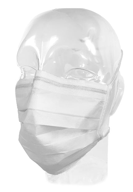 Aspen Surgical 65-3310 Procedure Mask, Laser, High Filtration, Stretch Knit Ties, White, ASTM Level 3, Non-Sterile, 50/bx