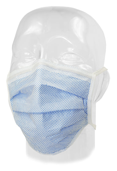 Aspen Surgical 65-3312 Mask, Surgical, FluidGard®, with Stretch Knit Ties, Blue Diamond, ASTM Level 3, Non-Sterile, 50/bx, 5 bx/cs