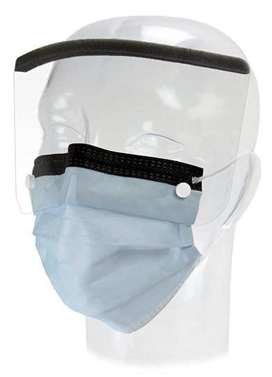 Aspen Surgical 65-3347 Procedure Mask, Procedure, ASTM Level 3, DualGard, with Foam Shield, Blue, ASMT Level 3, 25/bx