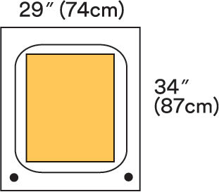 3M™ Steri-Drape™ Pouch with Ioban™ 2 Incise Film, 6659, 74 cm x 87 cm, 5/Carton, 4/Case