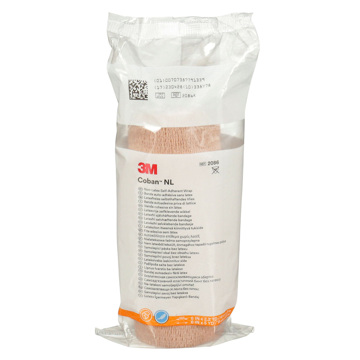 3M™ Coban™ NL Non-Latex Self-Adherent Wrap with Hand Tear, 2086, 6 in x 5 yd, 12 ROL/CS