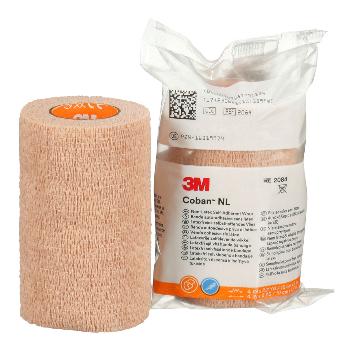 3M™ Coban™ NL Non-Latex Self-Adherent Wrap with Hand Tear, 2084, 4 in x 5 yd, 18 ROL/CS