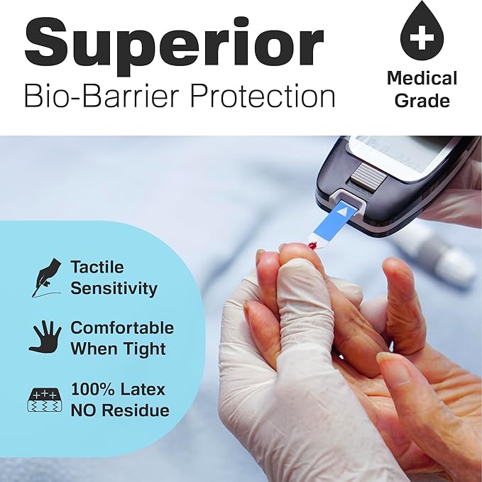 Raxwell RX Pro Latex Disposable Exam Gloves (8.5-mil) Case of 10 boxes