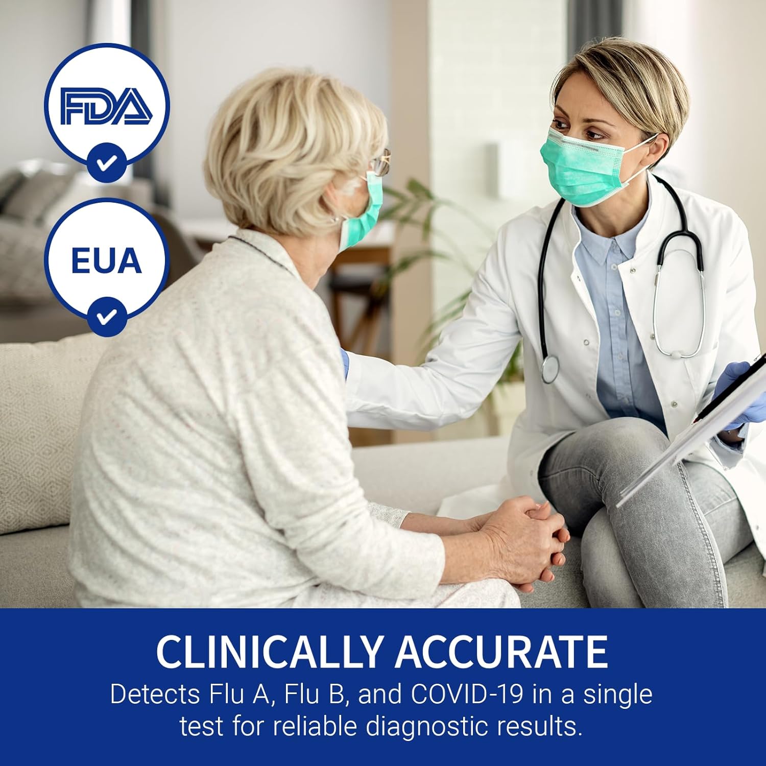 CorDx Tyfast COVID-19/Flu A&B Rapid Self-Test (1 Test / Kit) Case of 150 Kits