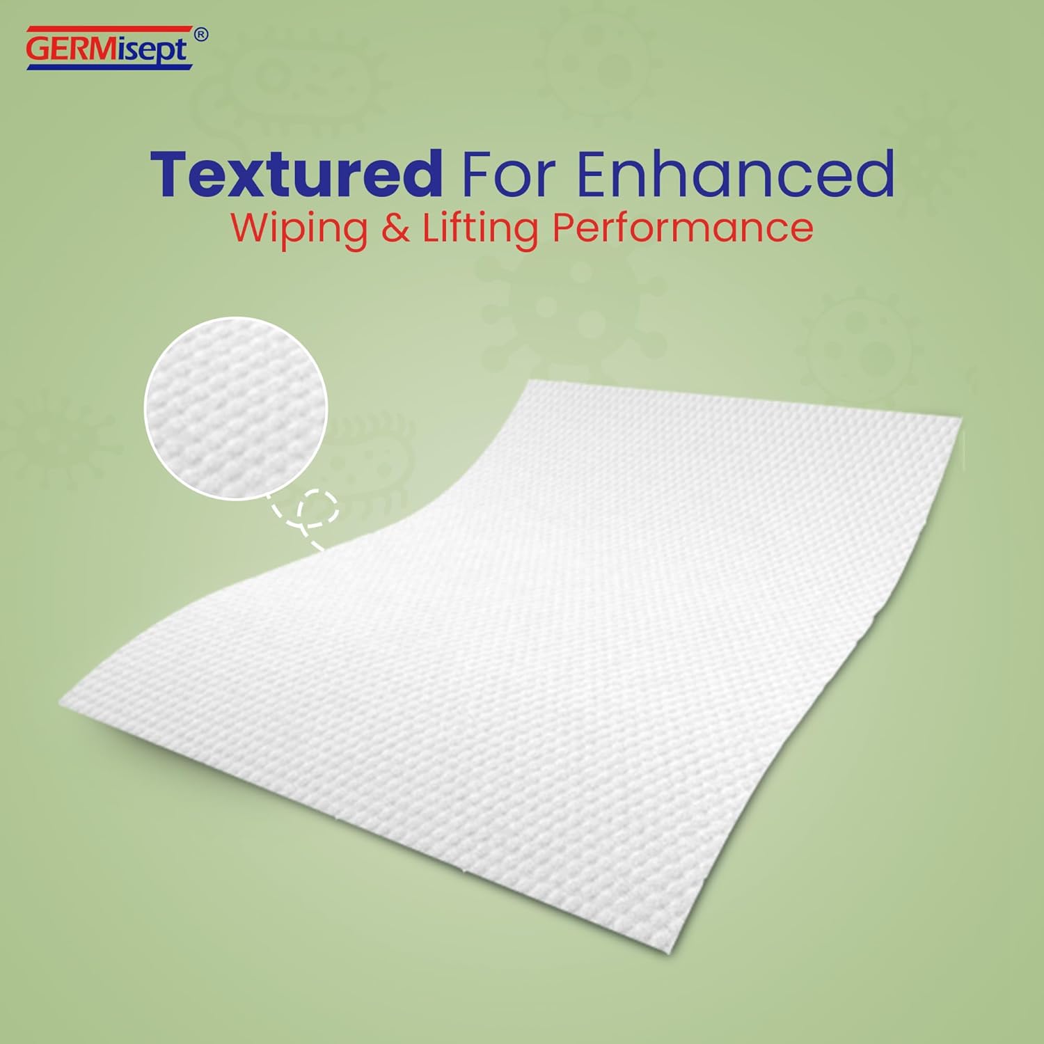 Germisept Hand Sanitizing Wipes 75% Alcohol Wipes (150 Wipes/Canister) Case of 4 Canisters