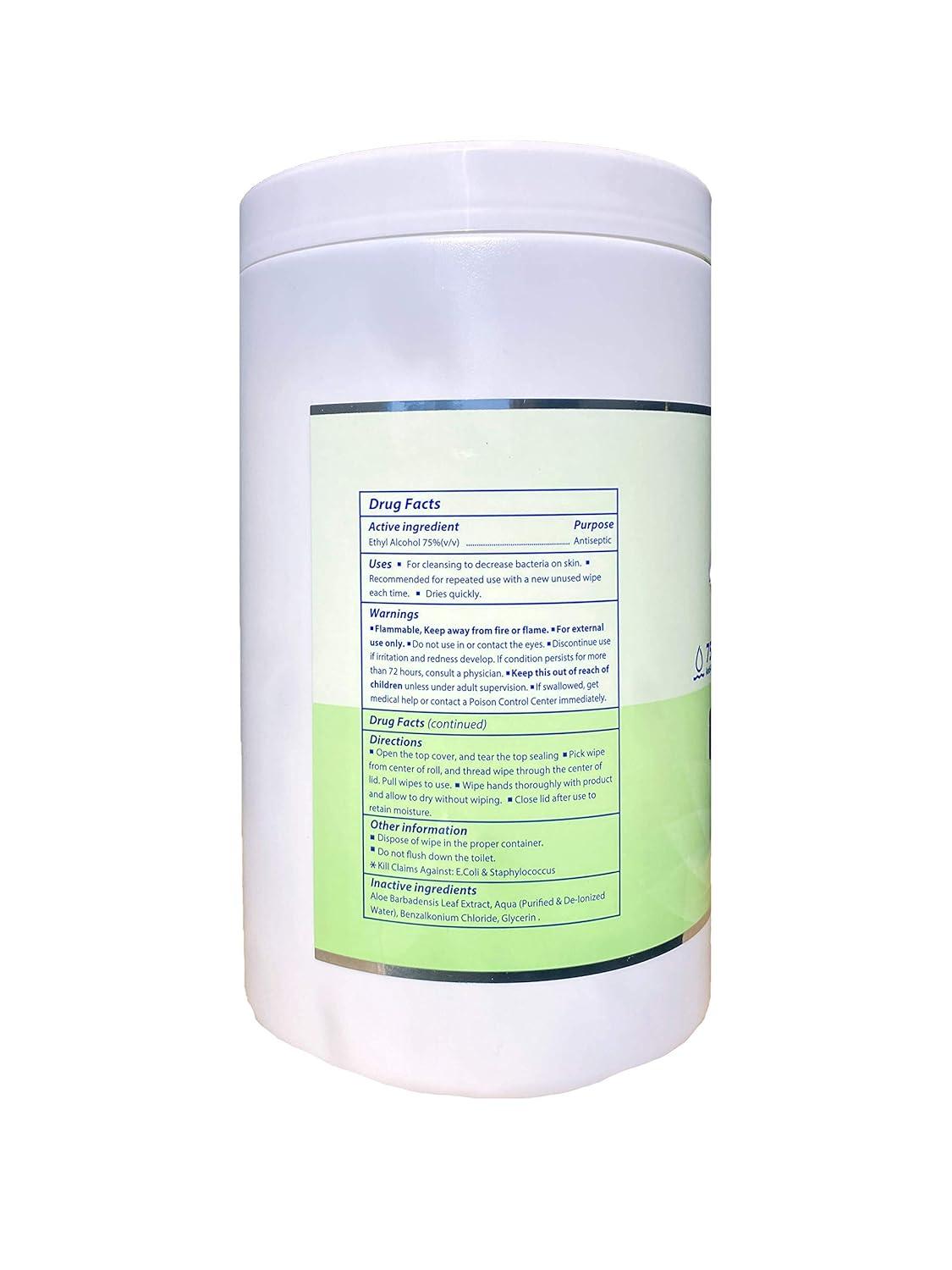 Germisept Hand Sanitizing Wipes 75% Alcohol Wipes (150 Wipes/Canister) Case of 4 Canisters