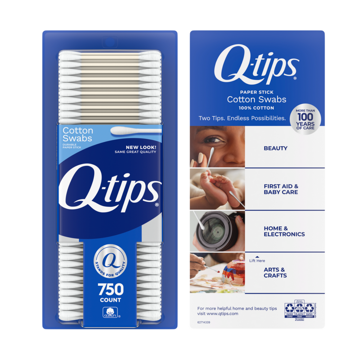 Q-tips KSG-QTI-1041 Original Cotton Swabs, 750 Count