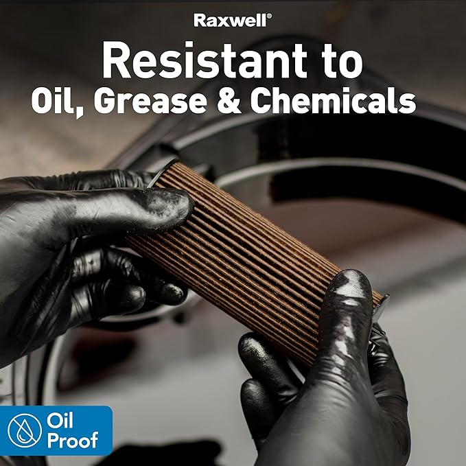 Raxwell RX Pro Black Nitrile Disposable Exam Gloves (6.5-mil) Pallet of 100 cases