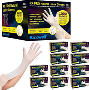 Raxwell RX Pro Latex Disposable Exam Gloves (8.5-mil) Case of 10 boxes