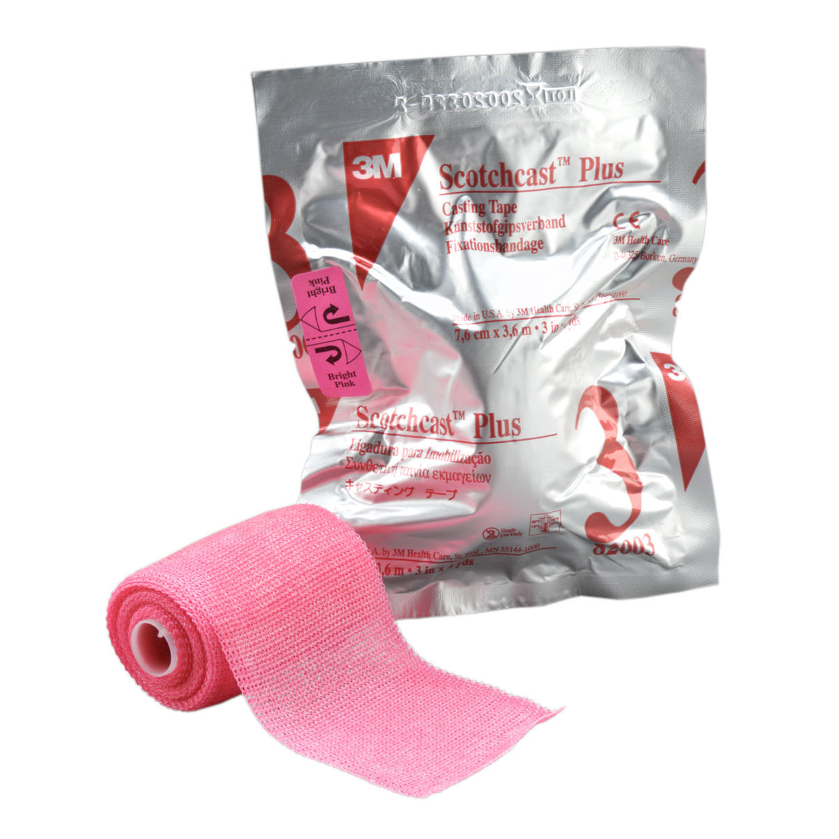 3M™ Scotchcast™ Plus Casting Tape, 82003X, 3"X4YD BR PINK 10 Roll/Case