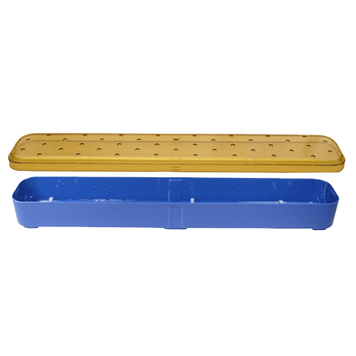 Aspen Surgical 9326 Riley™ Container: Riley™ Scopepak® Container, Base & Lid, w/Scope Holder Sets, Dimensions 4 x 26 x 2.8 in, Extra Large