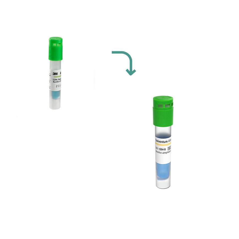 3M™ Attest™ Rapid Ethylene Oxide Biological Indicator, 1294-S, Green Cap, 4 hr, 300/CAR, 2 CAR/CS, 600/CS