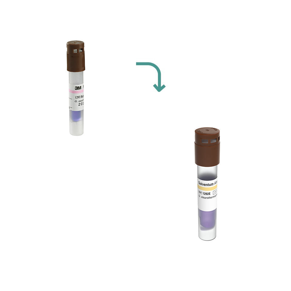 3M™ Attest™ Rapid Steam Biological Indicator, 1292E, Brown Cap, 3 hr, 50/PAC, 4 PAC/CS, 200/CS