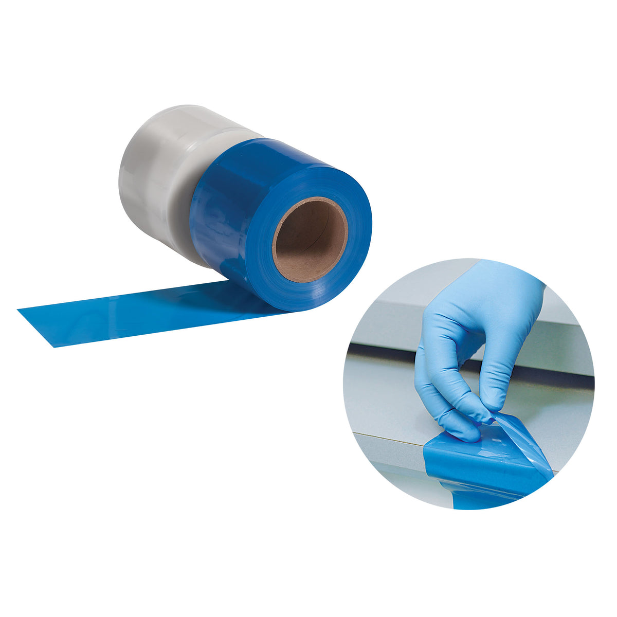 Crosstex International BFCL Crosstex Barrier Film With Finger Lift Edge, Clear, 4" x 6", 1200 sheets/rl, 8 rl/cs