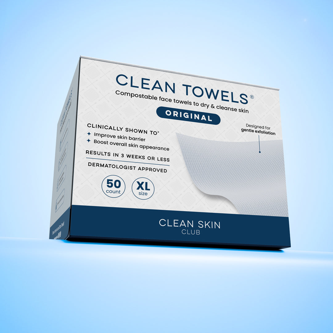 Clean Skin Club CSC-CTXLOGMG-50 Clean Towels XL Disposable Face Towels, 50 Count