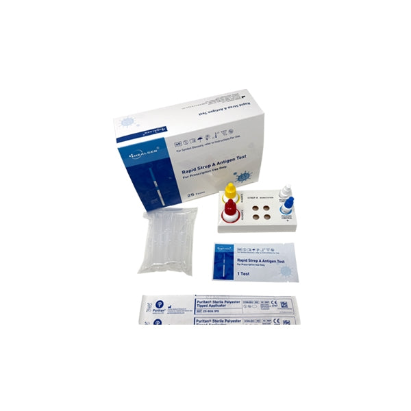 Healgen® Rapid Check® Strep A - Antigen Test Cassette (25 Tests / Kit) Case of 500 Tests
