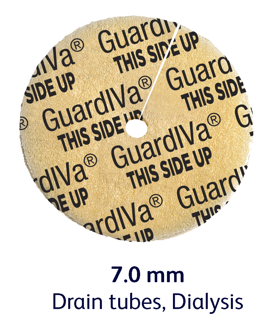 BD Bard Guardiva™ Antimicrobial IV Dressing: GuardIVa™ Antimicrobial Hemostatic IV Dressing, 1"/ 7mm, Sterile, 10/bx, 10 bx/cs