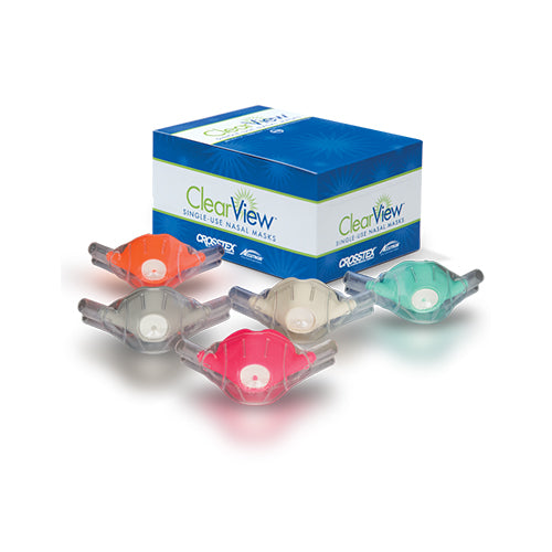 Crosstex International 33034-16 Crosstex Accutron Clearview™ Classic Masks: Nasal Mask, Large Adult, Fresh Mint, Single-Use, Disposable, 12/pk