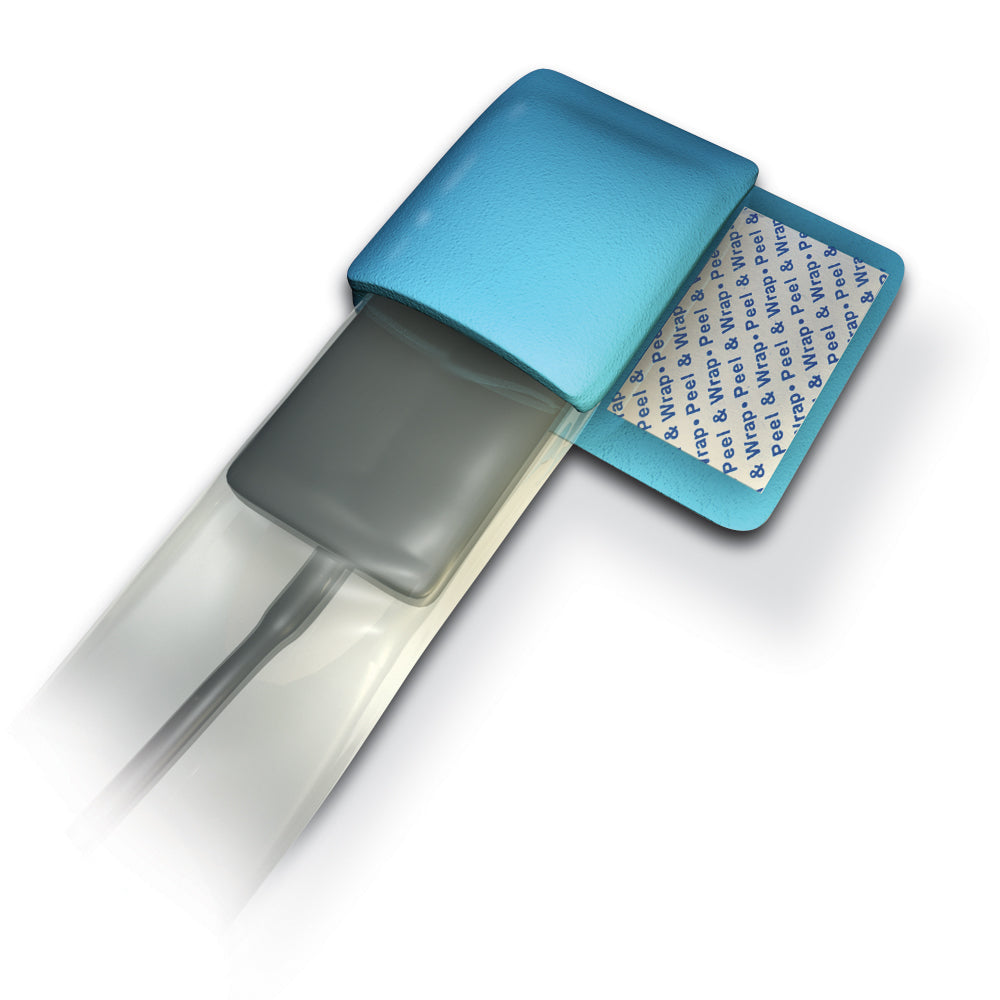 Crosstex International BWWES Crosstex Wrap-ease Digital Sensor Cushion Device, Blue-Small, Adjustable to Fit All 0-1 Sensors, 50/bx