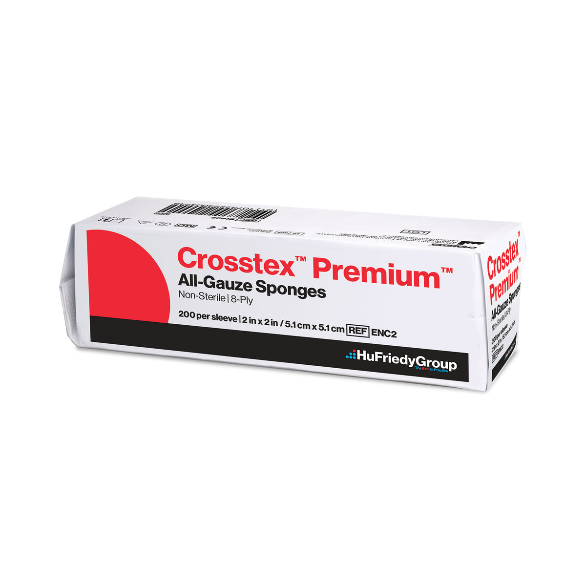 Crosstex All Gauze Premium Non-sterile Sponges, 4" x 4", 8-Ply, 4000/cs